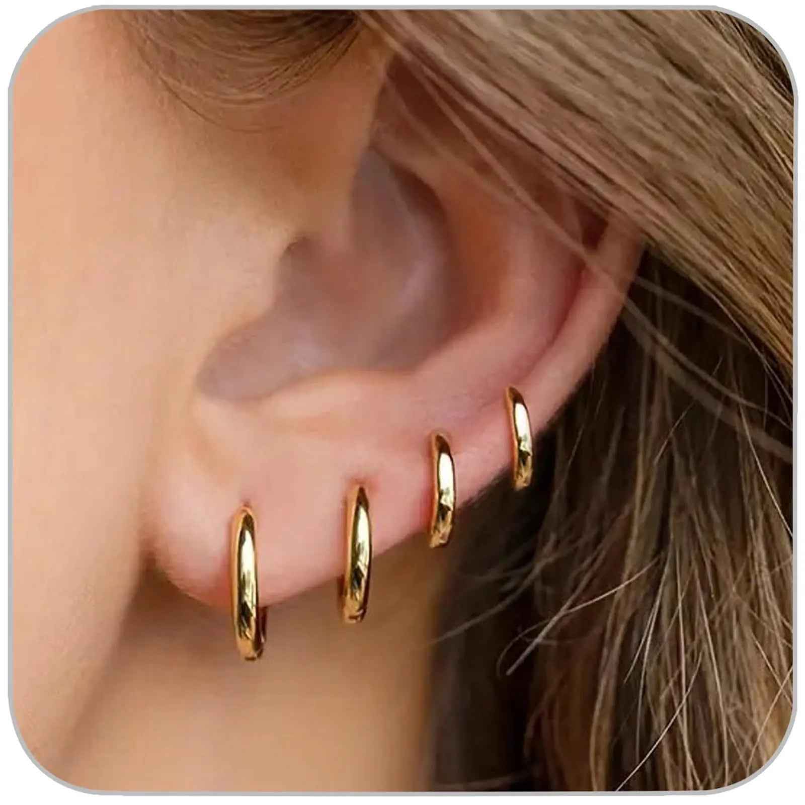 Female 18K Gold Plated Fashion Minimalism Earrings - Norellé