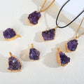 Fashion Irregular With Personality Amethyst Necklace Pendant - Norellé