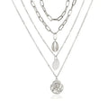 Women's All-match Simple Shell Pendant Hollow Portrait Multi-layer Necklace - Norellé