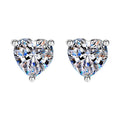 S925 Silver Stud Earrings For Women Heart-shaped Moissanite - Norellé