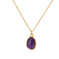 High-grade Oval Cat's Eye Pendant Titanium Steel Necklace - Norellé