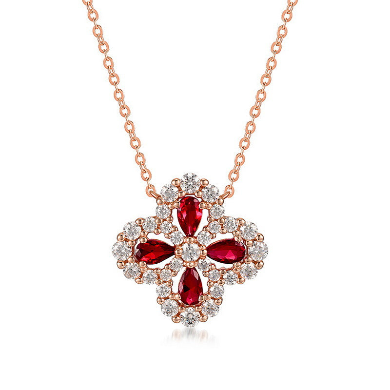 Women's Colored Gems Pendant Clavicle Chain - Norellé