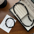 S925 Sterling Silver Black Agate Cat's Eye Bracelet - Norellé