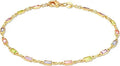 Colorful Women's Crystal Glass Round Oval Square Colored Anklet - Norellé