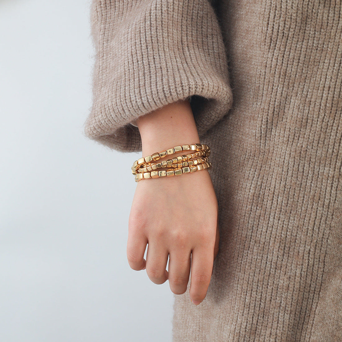 Fashion Simple Zinc Alloy Square Bracelet Suit - Norellé
