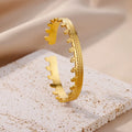 Simple Pleated Pattern Opening Bracelet Women - Norellé