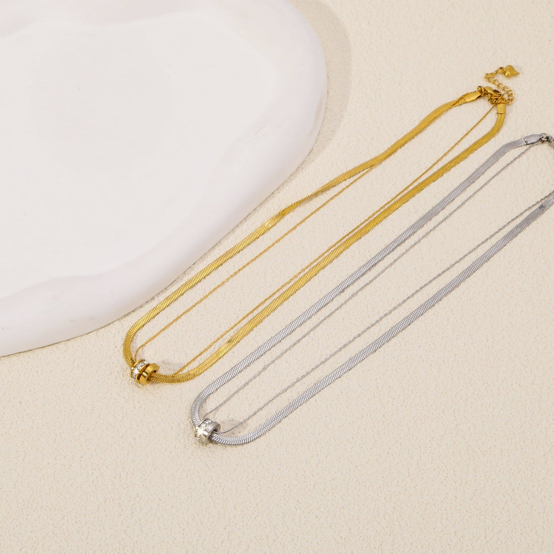 New Double-layer Micro-inlaid Luck Bringer Necklace - Norellé