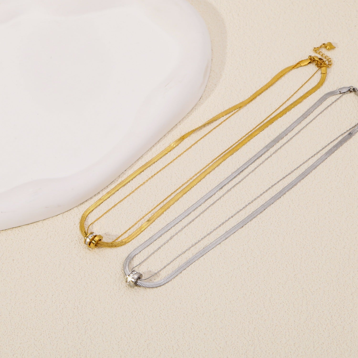 New Double-layer Micro-inlaid Luck Bringer Necklace - Norellé