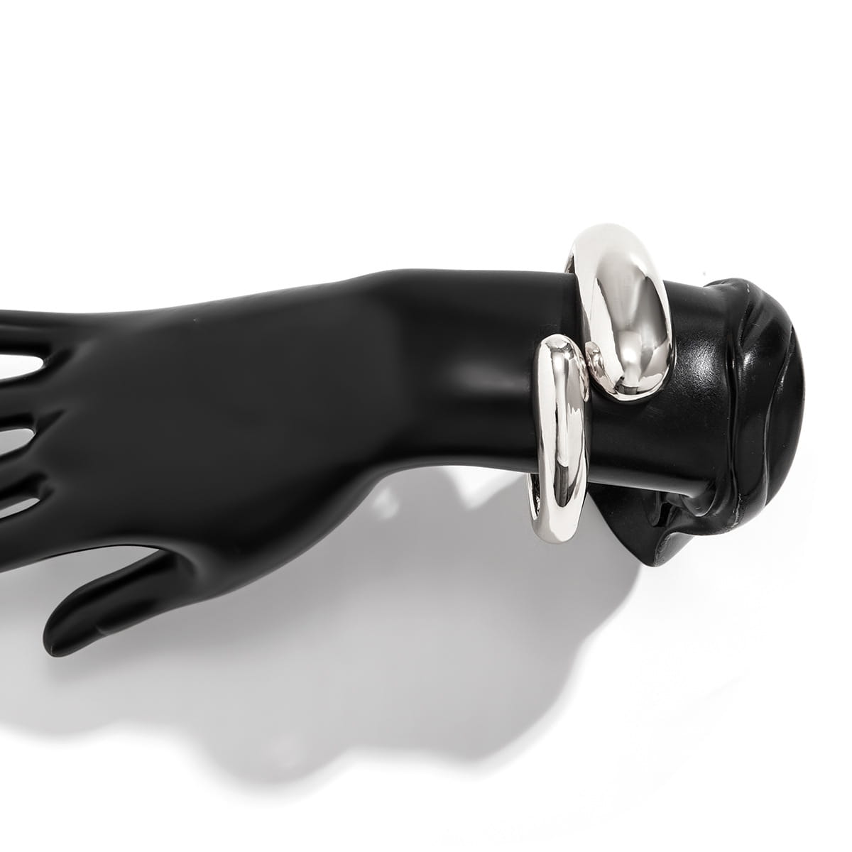 Exaggerated Glossy Square Notched Irregular Bracelet