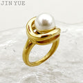 Geometric Lines Double-layer Cutting Surface Casting Ring - Norellé