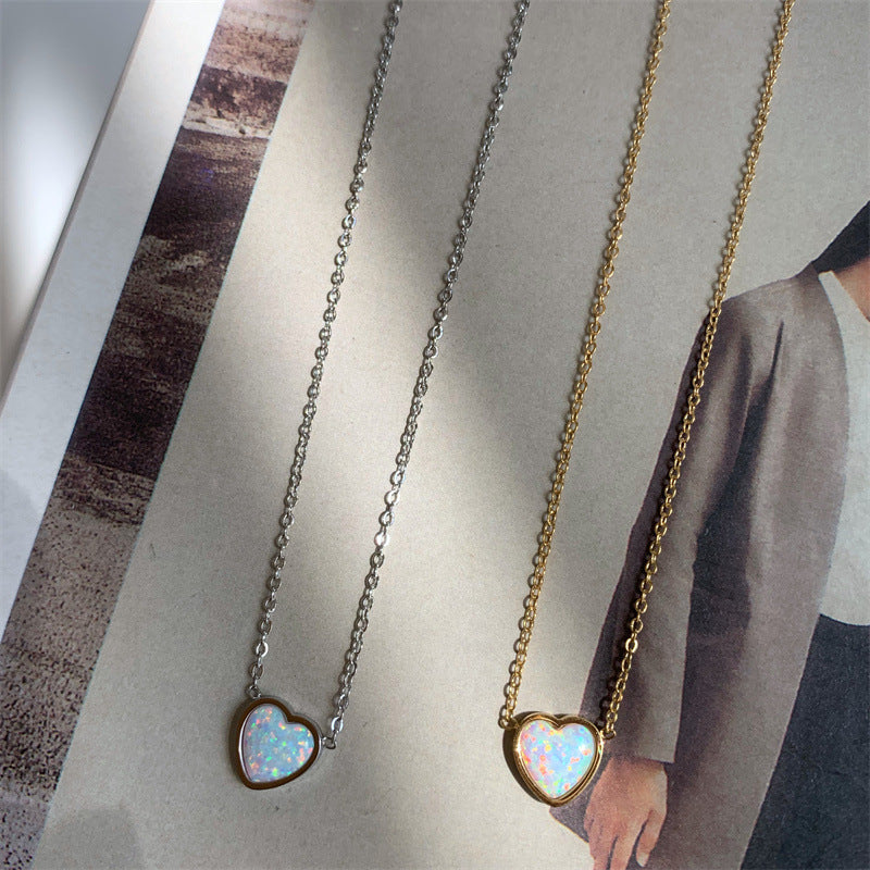 Bath Removal-free Titanium Steel Necklace Love Australian Clavicle Chain - Norellé