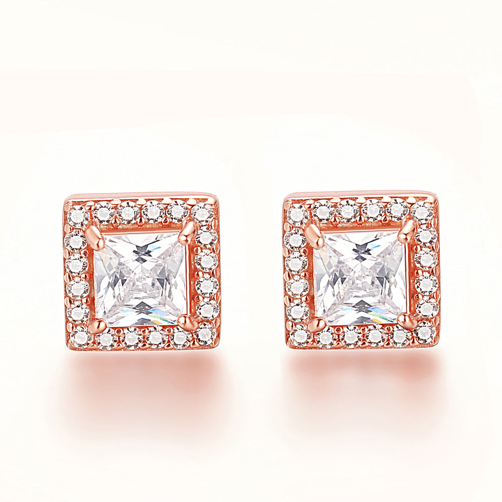 Inlaid Colored Gems Earrings S925 Sterling Silver Earrings - Norellé