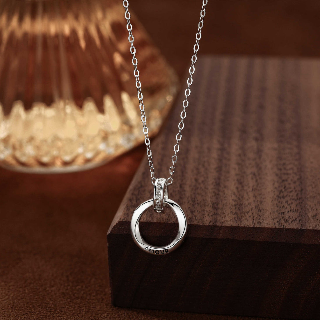 Mobius Ring Double Buckle Necklace For Women - Norellé