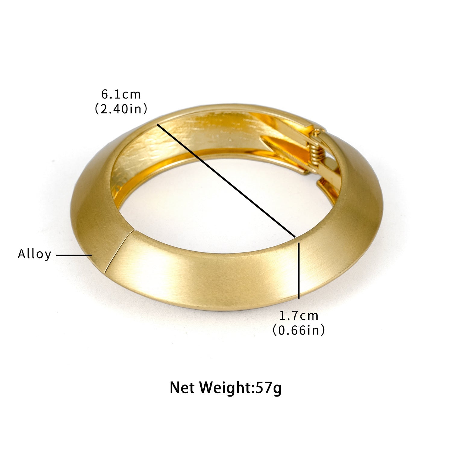 Retro Brushed Golden Simple Bracelet For Women - Norellé