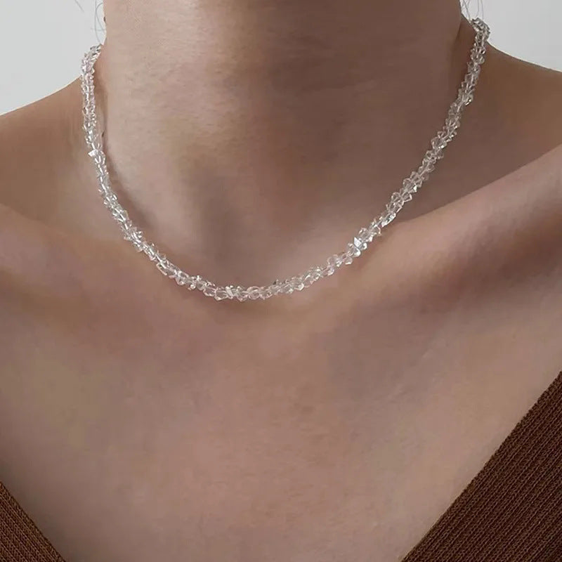 Geometric Multi-cut Glass Crystal Necklace - Norellé