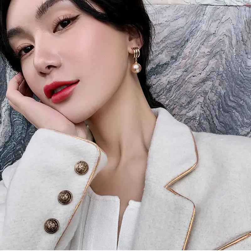 Simple Advanced Pearl Vintage Earrings - Norellé