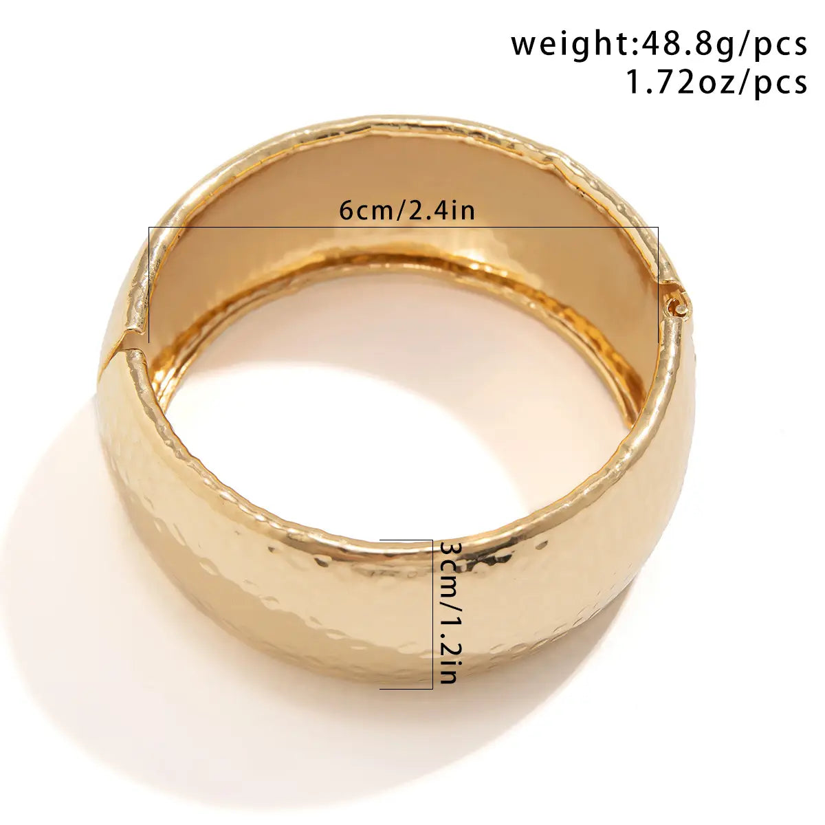 Exaggerated Glossy Square Notched Irregular Bracelet