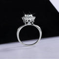 S925 Silver Moissanite Star River Diamond Ring Platinum Plated - Norellé