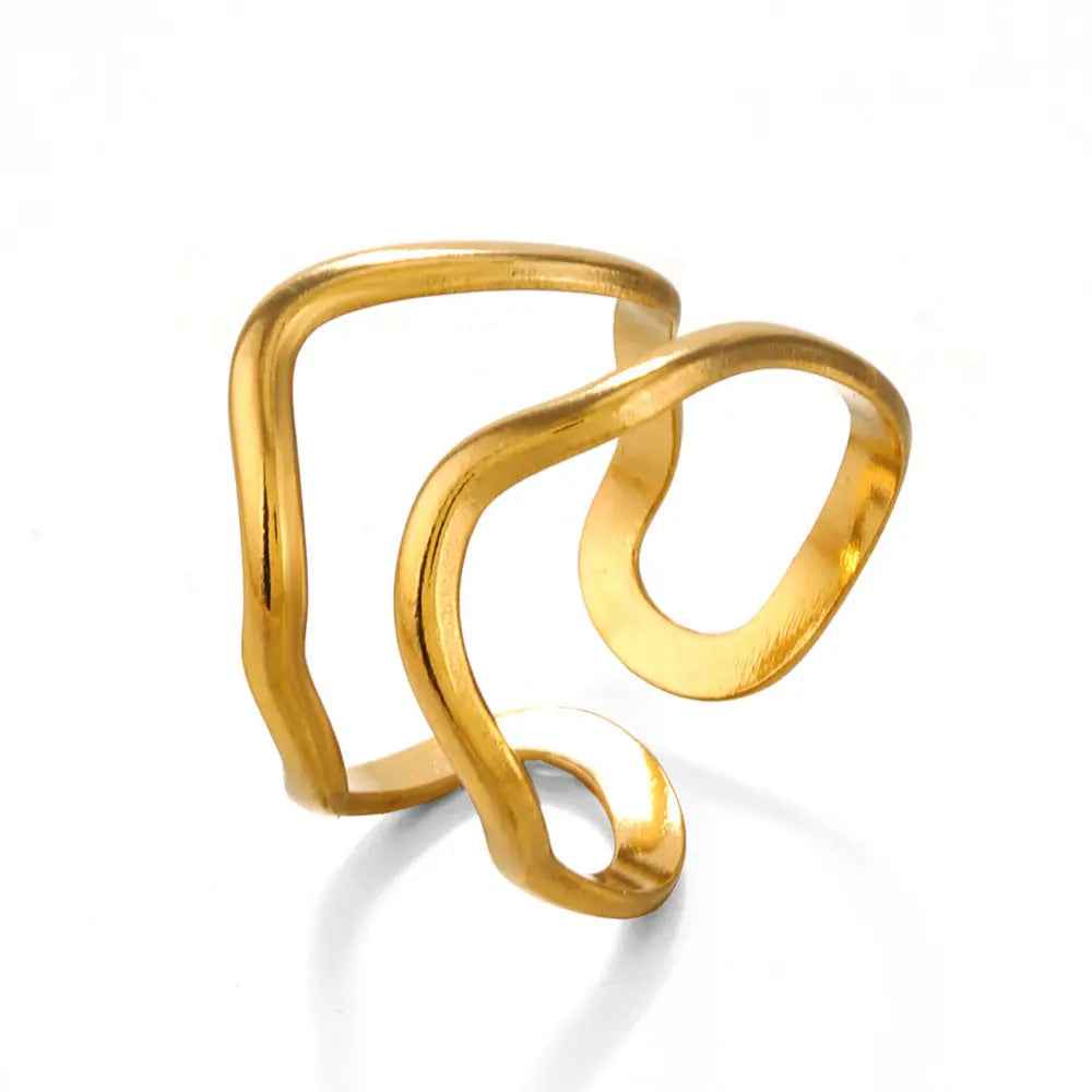 Personalized Line Design Popular Simplicity Style Stainless Steel Shaped Ring For Women - Norellé
