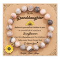 Zebra Sunflower Bracelet Natural Stone Bracelet - Norellé