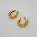 18K Real Gold Plated Titanium Steel Vintage Retro Gear Dancer Simple Earrings - Norellé