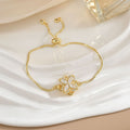 Simple Rotatable Flower Color-preserving Pure Copper Gold-plated Bracelet - Norellé