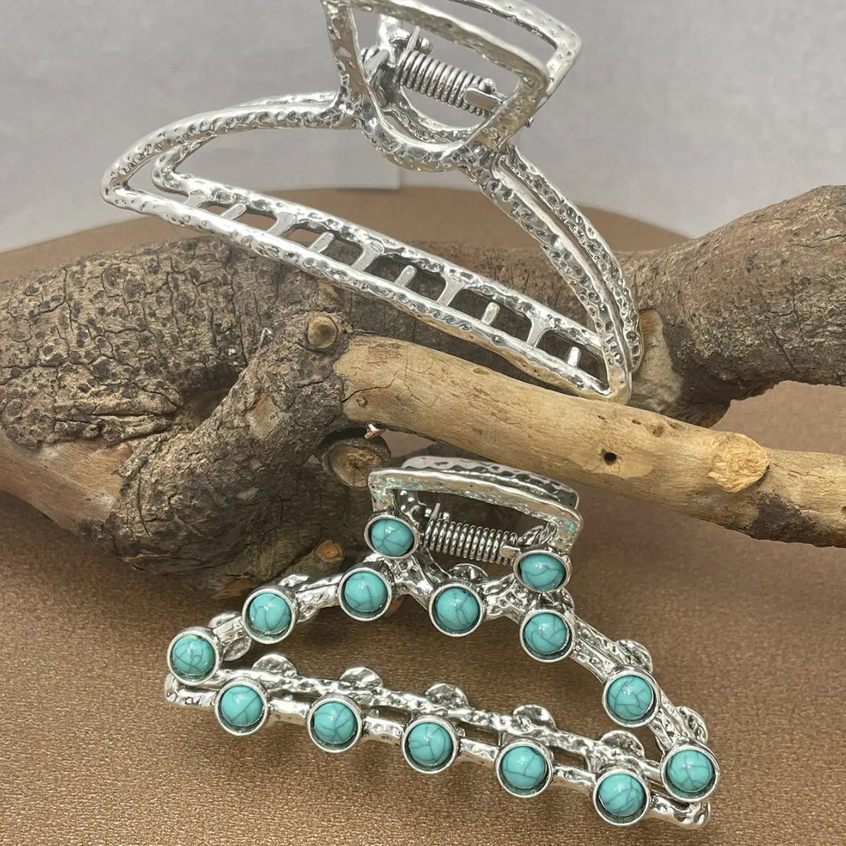 Artistic Retro Turquoise Classic Women's Back Head Hair Claw - Norellé