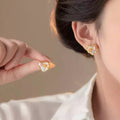 Jardin Monet Oil Painting Flower Pearl Earrings - Norellé
