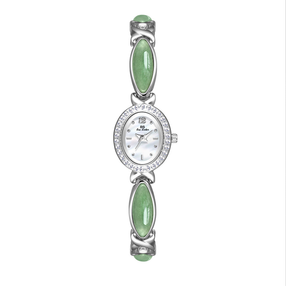 Dongling Stone Hetian Jade Chain Watch - Norellé