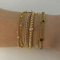 Fashion Stainless Steel Electroplated Small Golden Beads Multi-layer Twin Bracelet - Norellé