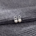 S999 Sterling Silver Pure Silver Light Luxury Stud Earrings Pearl Natural Freshwater - Norellé
