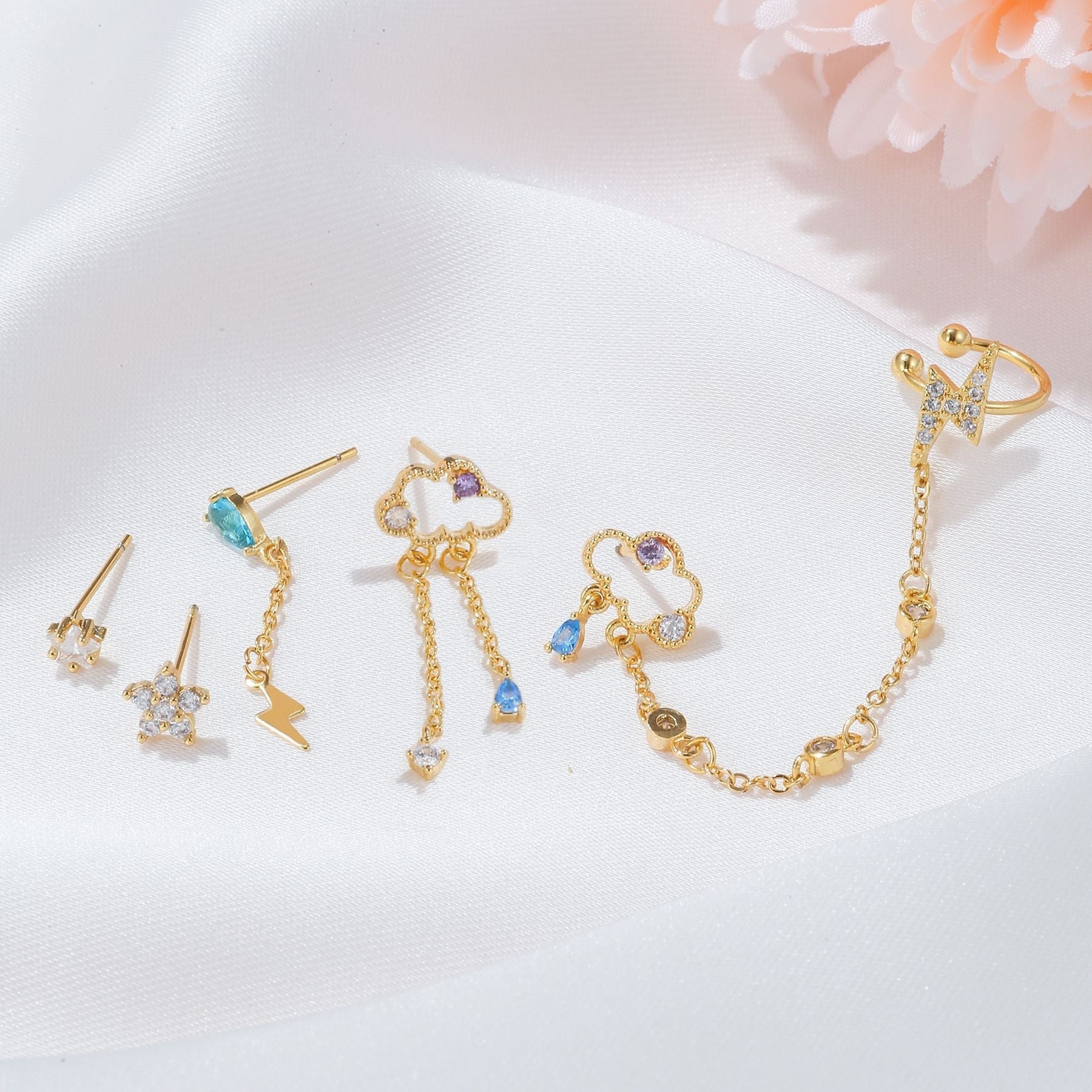 Tassel Earrings Spot Drill Ear Rings - Norellé