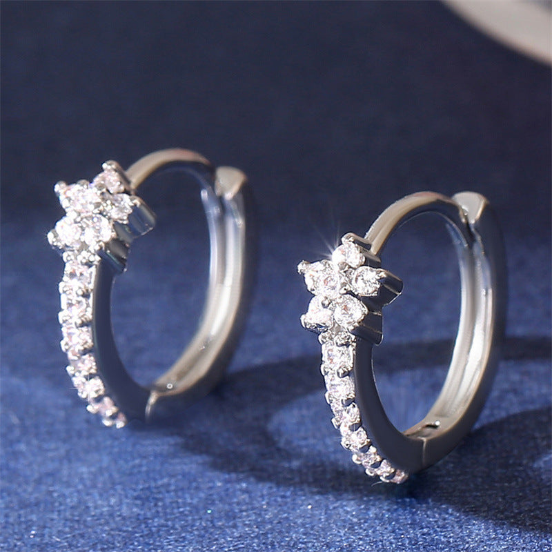 Women's Copper Micro Inlay Diamond Creative Earrings - Norellé