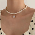 Pearl Clavicle Chain Jewelry Moonstone Pendant Necklace - Norellé