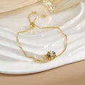 Simple Rotatable Flower Color-preserving Pure Copper Gold-plated Bracelet - Norellé