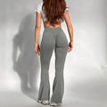 Yoga Rear Wrinkle Slim Fit Bell-bottom Pants - Norellé