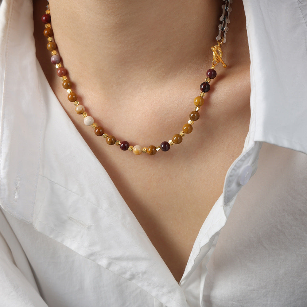 Cool Style Retro Titanium Steel Personalized Beaded Necklace - Norellé