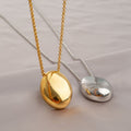 Titanium Steel Oval Pendant Necklace For Women Light Luxury Minority - Norellé