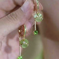 Green Opal Ball Tassel Earrings For Women New - Norellé