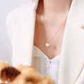 Heart Love Heart Couple Necklace 18K Real Gold Titanium Steel - Norellé