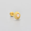 Flat-head Screw Twist Stud Earrings Opal Earrings - Norellé
