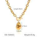 Retro Stainless Steel OT Buckle Gold-plated Necklace Women's Simple High-end Sense - Norellé