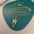 Titanium Steel Butterfly Drop Pendant Necklace Personality - Norellé
