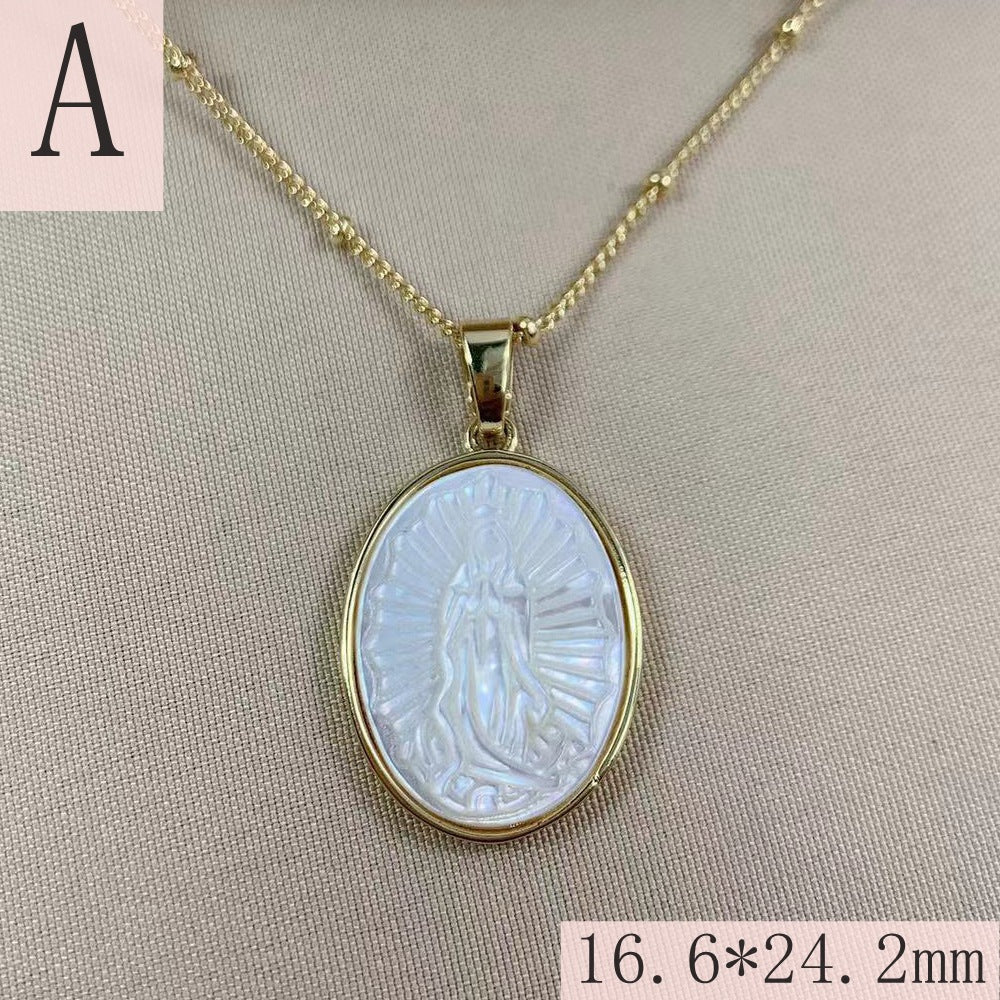 Shell Virgin Guadalupe Necklace Female European And American - Norellé