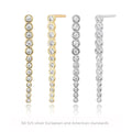 Fashion S925 Sterling Silver Zircon Stick Earrings - Norellé
