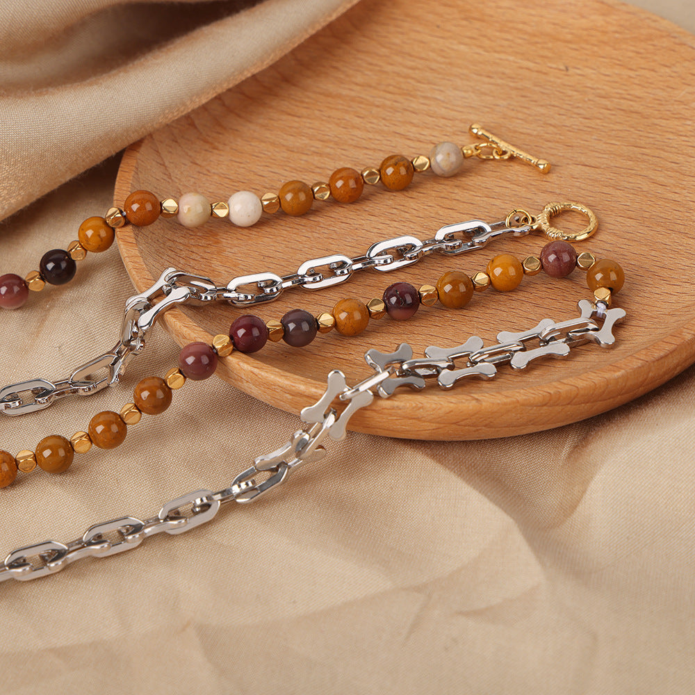 Cool Style Retro Titanium Steel Personalized Beaded Necklace - Norellé