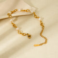 K Gold Stainless Steel Bracelet 6  Water Pearl Chain - Norellé