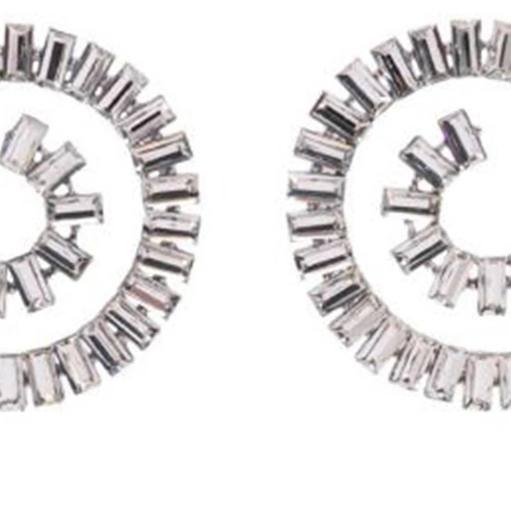 Multi-layer Irregular Rhinestone Spiral Earrings - Norellé
