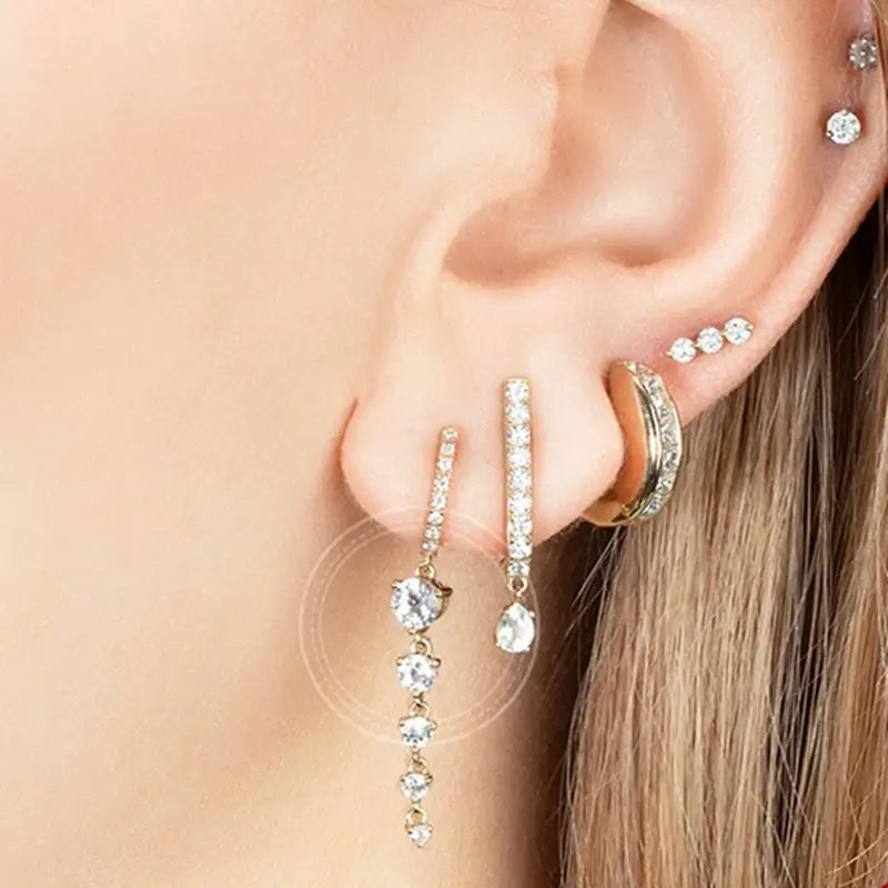 Geometric Personalized Long Earrings Women