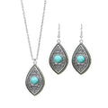 Fashion Turquoise Long Pendant Ear Rings Suit - Norellé
